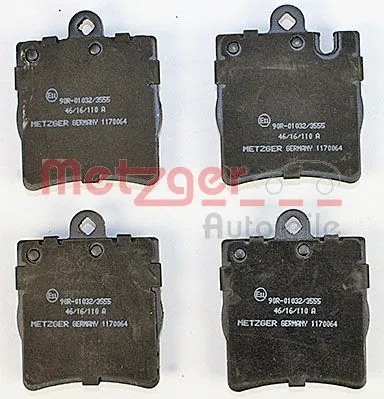 1170064 METZGER Комплект тормозных колодок, дисковый тормоз (фото 1)