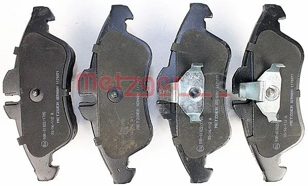 1170071 METZGER Комплект тормозных колодок, дисковый тормоз (фото 1)