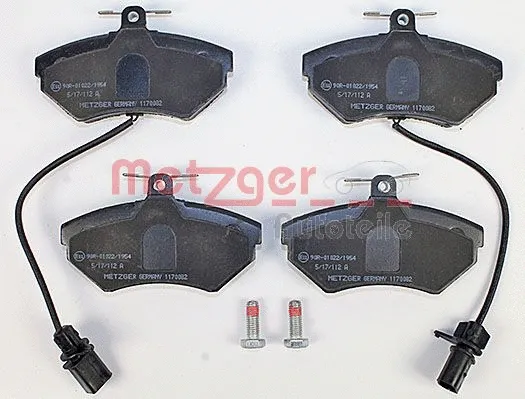 1170082 METZGER Комплект тормозных колодок, дисковый тормоз (фото 1)