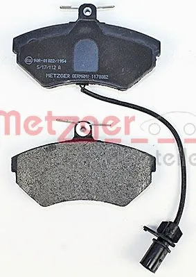 1170082 METZGER Комплект тормозных колодок, дисковый тормоз (фото 2)