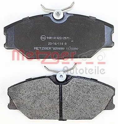 1170084 METZGER Комплект тормозных колодок, дисковый тормоз (фото 2)