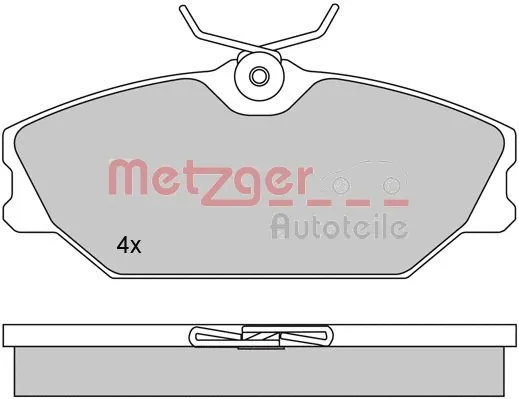 1170084 METZGER Комплект тормозных колодок, дисковый тормоз (фото 3)