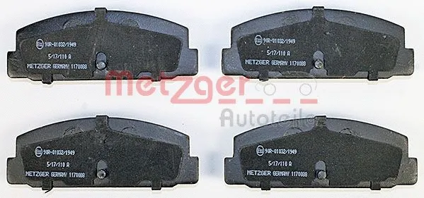 1170088 METZGER Комплект тормозных колодок, дисковый тормоз (фото 1)