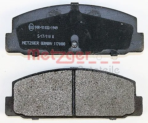 1170088 METZGER Комплект тормозных колодок, дисковый тормоз (фото 2)