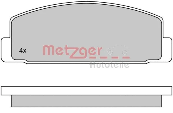 1170088 METZGER Комплект тормозных колодок, дисковый тормоз (фото 3)