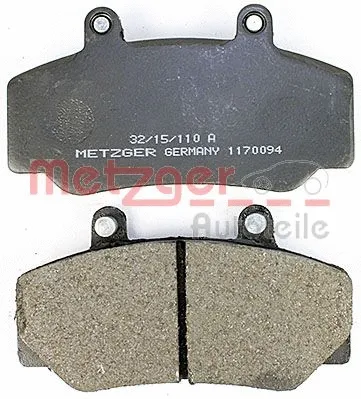 1170094 METZGER Комплект тормозных колодок, дисковый тормоз (фото 2)