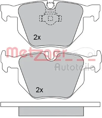 1170105 METZGER Комплект тормозных колодок, дисковый тормоз (фото 5)