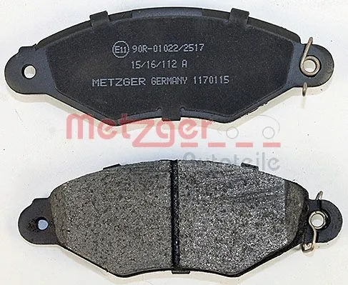 1170115 METZGER Комплект тормозных колодок, дисковый тормоз (фото 2)