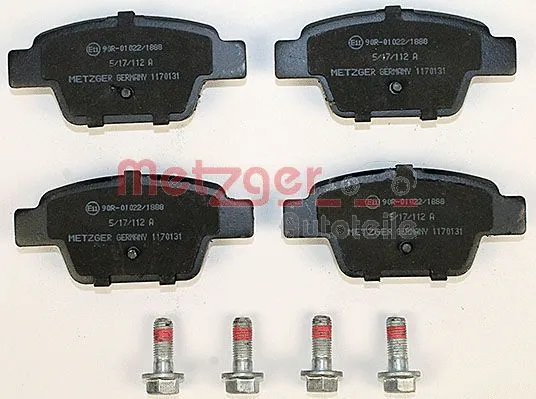 1170131 METZGER Комплект тормозных колодок, дисковый тормоз (фото 1)
