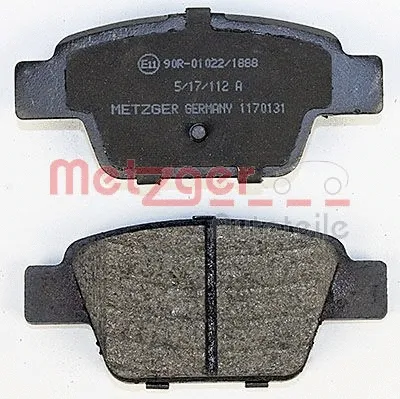 1170131 METZGER Комплект тормозных колодок, дисковый тормоз (фото 2)