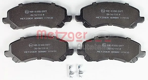1170133 METZGER Комплект тормозных колодок, дисковый тормоз (фото 1)