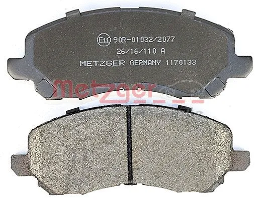 1170133 METZGER Комплект тормозных колодок, дисковый тормоз (фото 2)