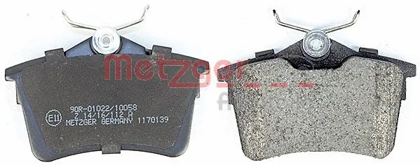 1170139 METZGER Комплект тормозных колодок, дисковый тормоз (фото 2)