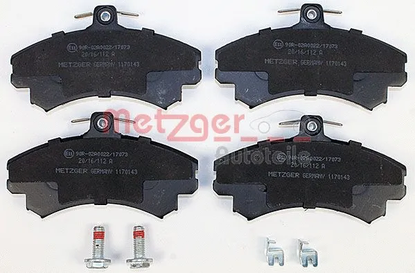 1170143 METZGER Комплект тормозных колодок, дисковый тормоз (фото 1)