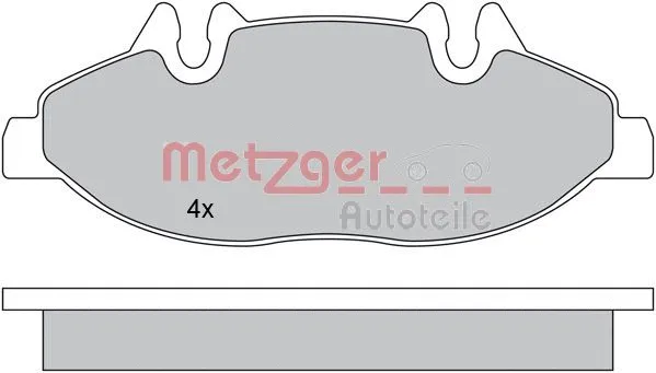 1170145 METZGER Комплект тормозных колодок, дисковый тормоз (фото 1)