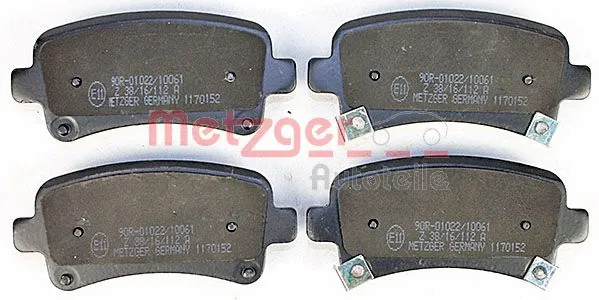 1170152 METZGER Комплект тормозных колодок, дисковый тормоз (фото 1)
