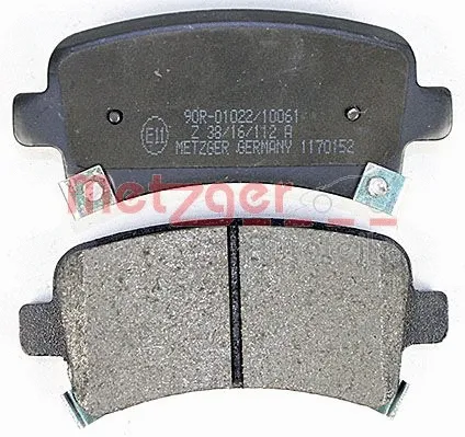 1170152 METZGER Комплект тормозных колодок, дисковый тормоз (фото 2)
