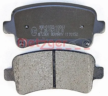 1170152 METZGER Комплект тормозных колодок, дисковый тормоз (фото 3)