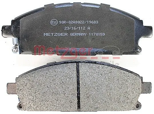 1170159 METZGER Комплект тормозных колодок, дисковый тормоз (фото 2)
