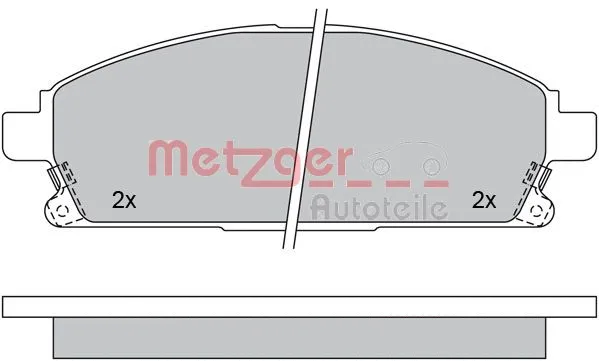 1170159 METZGER Комплект тормозных колодок, дисковый тормоз (фото 3)