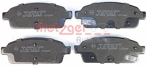 1170164 METZGER Комплект тормозных колодок, дисковый тормоз (фото 1)