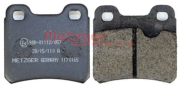 1170165 METZGER Комплект тормозных колодок, дисковый тормоз (фото 2)