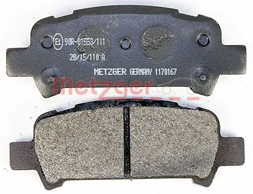 1170167 METZGER Комплект тормозных колодок, дисковый тормоз (фото 3)