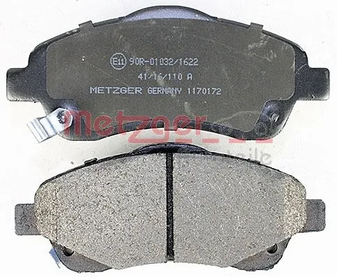 1170172 METZGER Комплект тормозных колодок, дисковый тормоз (фото 2)