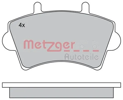 1170175 METZGER Комплект тормозных колодок, дисковый тормоз (фото 1)
