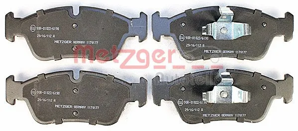1170177 METZGER Комплект тормозных колодок, дисковый тормоз (фото 1)