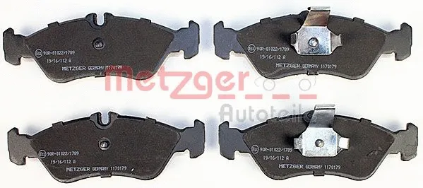 1170179 METZGER Комплект тормозных колодок, дисковый тормоз (фото 1)