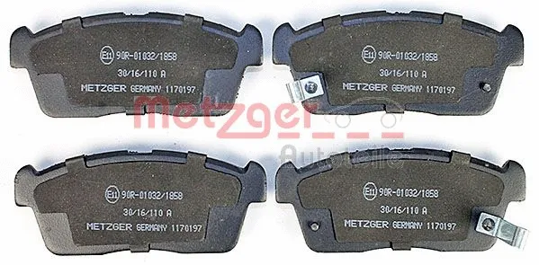 1170197 METZGER Комплект тормозных колодок, дисковый тормоз (фото 1)