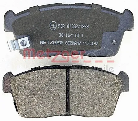1170197 METZGER Комплект тормозных колодок, дисковый тормоз (фото 2)