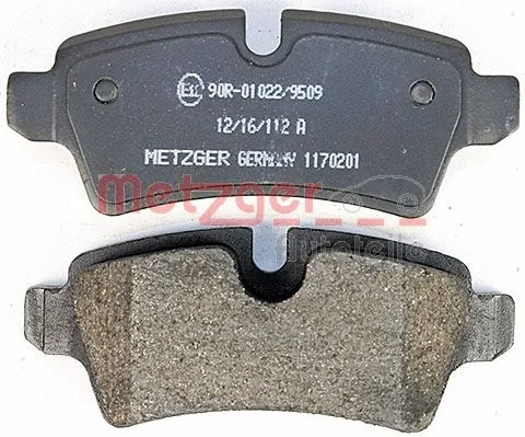1170201 METZGER Комплект тормозных колодок, дисковый тормоз (фото 2)