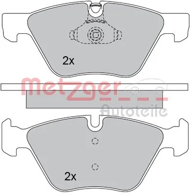 1170203 METZGER Комплект тормозных колодок, дисковый тормоз (фото 5)