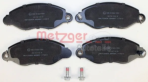 1170210 METZGER Комплект тормозных колодок, дисковый тормоз (фото 1)