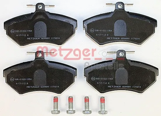 1170214 METZGER Комплект тормозных колодок, дисковый тормоз (фото 1)