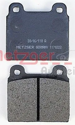 1170222 METZGER Комплект тормозных колодок, дисковый тормоз (фото 2)