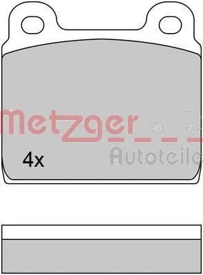 1170222 METZGER Комплект тормозных колодок, дисковый тормоз (фото 3)