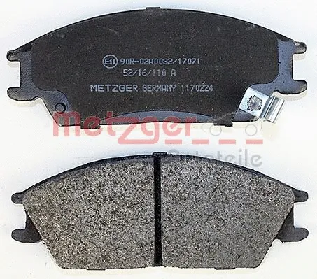 1170224 METZGER Комплект тормозных колодок, дисковый тормоз (фото 2)