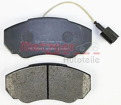 1170227 METZGER Комплект тормозных колодок, дисковый тормоз (фото 2)