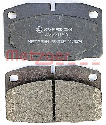 1170234 METZGER Комплект тормозных колодок, дисковый тормоз (фото 2)