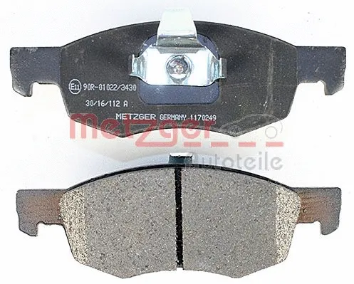 1170249 METZGER Комплект тормозных колодок, дисковый тормоз (фото 2)