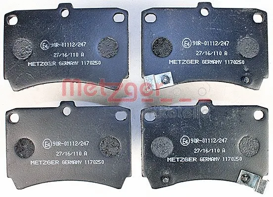 1170250 METZGER Комплект тормозных колодок, дисковый тормоз (фото 1)