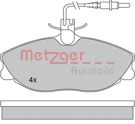 1170253 METZGER Комплект тормозных колодок, дисковый тормоз (фото 1)