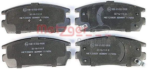 1170256 METZGER Комплект тормозных колодок, дисковый тормоз (фото 1)