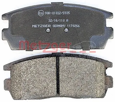 1170256 METZGER Комплект тормозных колодок, дисковый тормоз (фото 3)