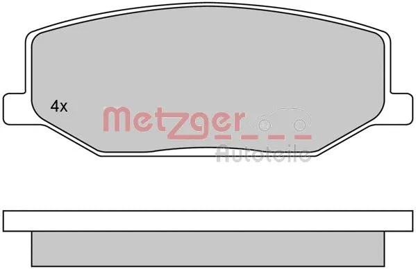 1170259 METZGER Комплект тормозных колодок, дисковый тормоз (фото 3)