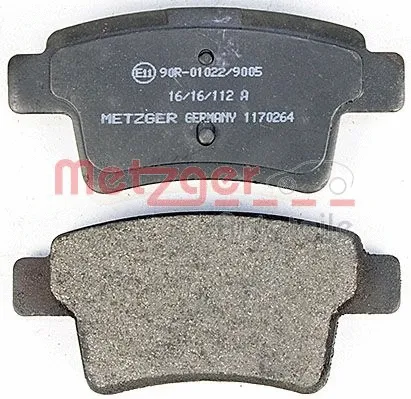1170264 METZGER Комплект тормозных колодок, дисковый тормоз (фото 2)
