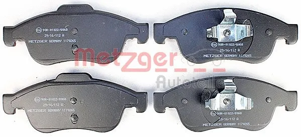 1170265 METZGER Комплект тормозных колодок, дисковый тормоз (фото 1)